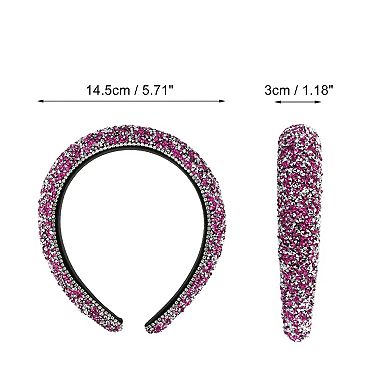 Rhinestone Headband Padded Hairband Hair Accessories 1.18"