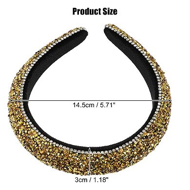 Rhinestone Headband Padded Hairband Hair Accessories 1.18"