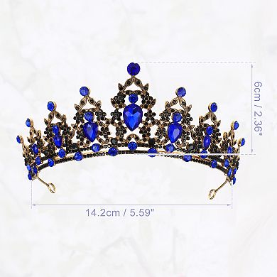 Women Faux Crystal Queen Crowns Tiara Rhinestone Tiaras