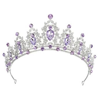 Women Faux Crystal Queen Crowns Tiara Rhinestone Tiaras