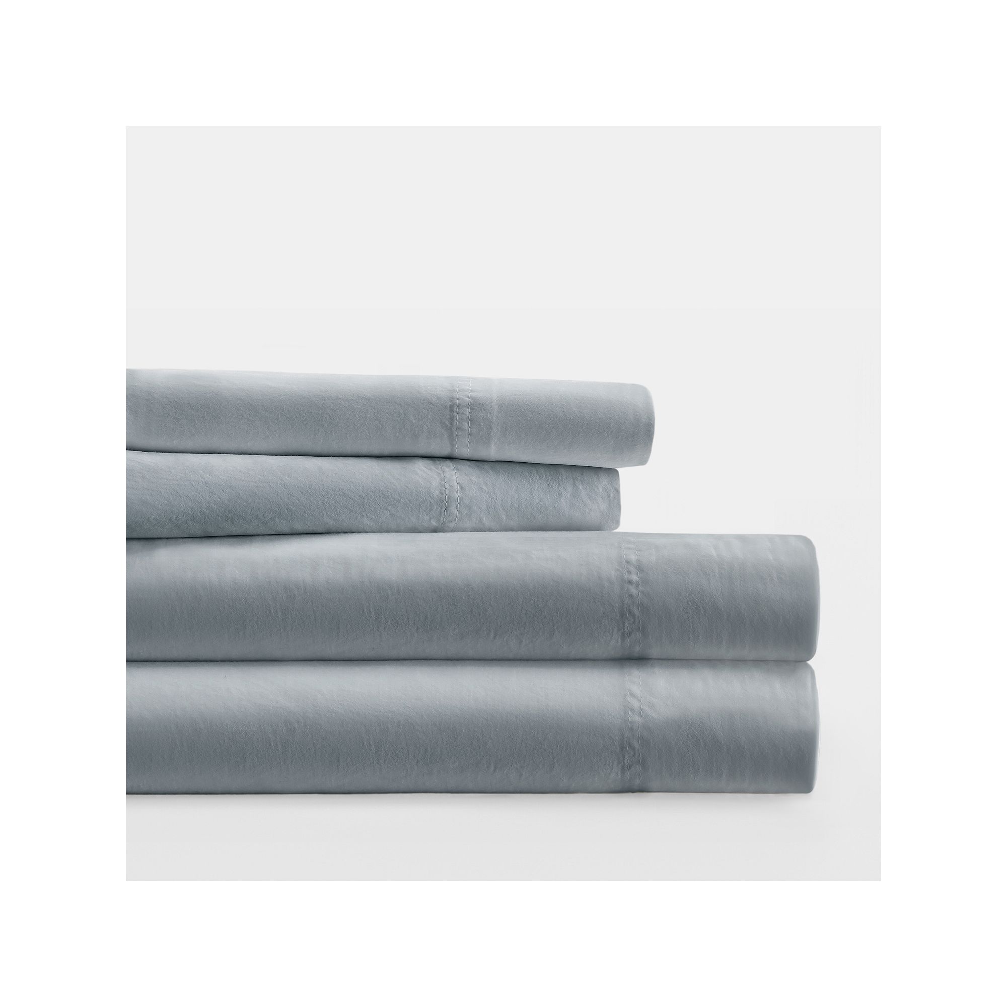 Home Collection Solid Cotton Sheet Set or Pillowcases, Blue