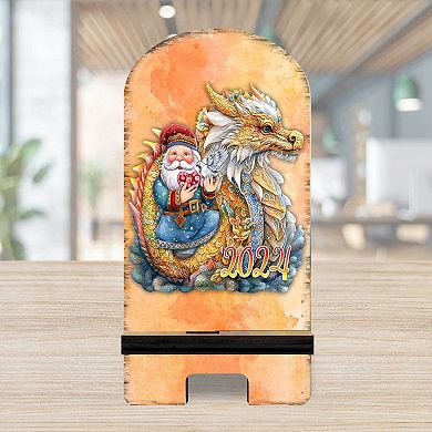 Three Kings Nativity Cell Phone Stand Inspirational Decor Wood Mobile Holder Organizer