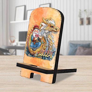 Three Kings Nativity Cell Phone Stand Inspirational Decor Wood Mobile Holder Organizer