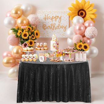 Polyester Sequin Dining Room Parties Dances Round Tablecloth 1 pc 47" X 47"