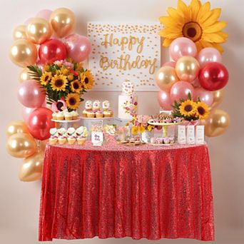 Polyester Sequin Dining Room Parties Dances Round Tablecloth 1 pc 47" X 47"