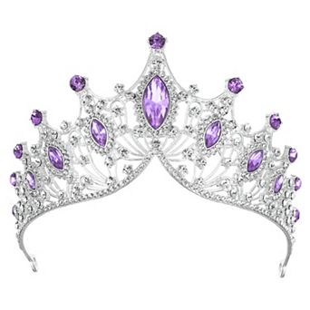 Women Faux Crystal Princess Crowns Tiara Rhinestone Party