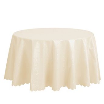 Round Wrinkle-Resistant Washable Suitable Restaurant Table Cover 1 pc 71" x 71"