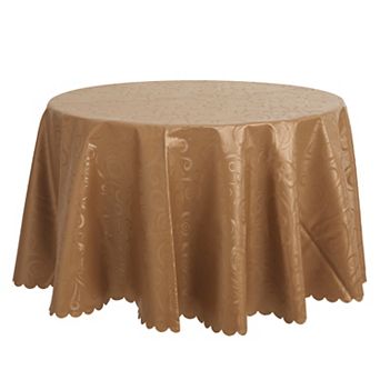 Round Wrinkle-Resistant Washable Suitable Restaurant Table Cover 1 pc 71" x 71"