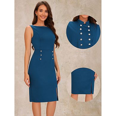 Elegant Business Dresses For Women's Double Breasted Two Pieces Cape And Dress Sets