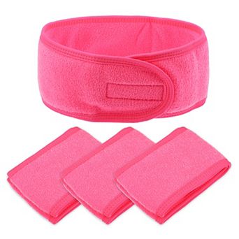 4 pc Spa Headband Soft Women Hair Bands for Face Washing Bath Yoga