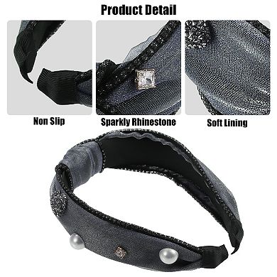 Rhinestone & Faux Pearl Headband main image 0