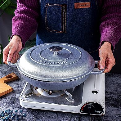 Enamel Cast Iron Dutch Oven With Handles And Lid