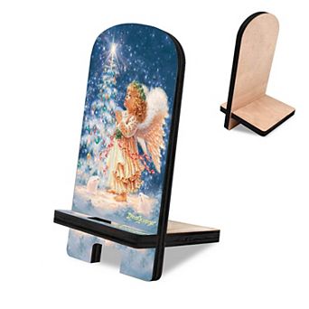 My Christmas Wish Cell Phone Stand Christmas Decor Wood Mobile Holder Organizer