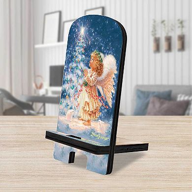 My Christmas Wish Cell Phone Stand Christmas Decor Wood Mobile Holder Organizer