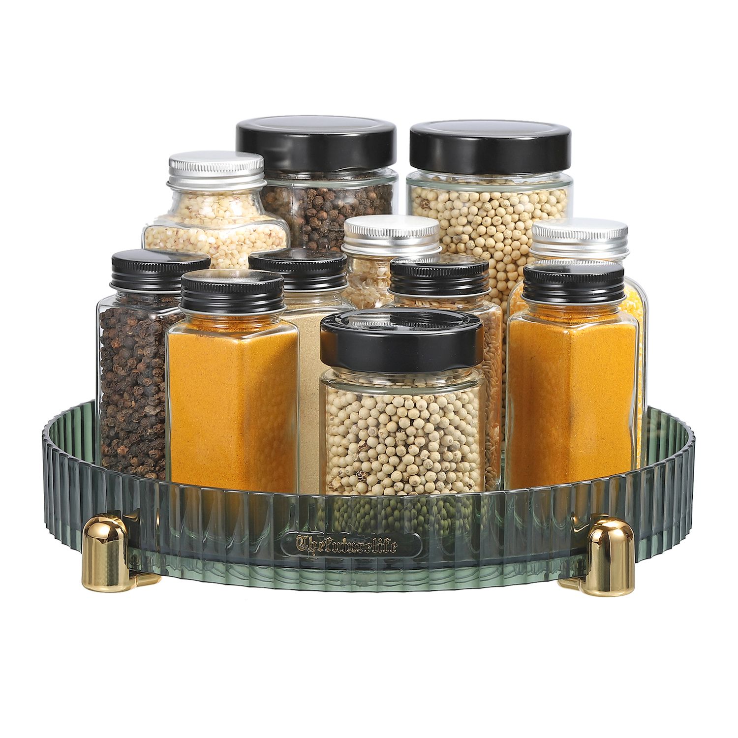 Lazy Susan Organizer For Cabinet Rotating Spice Rack With Turntable   6649037