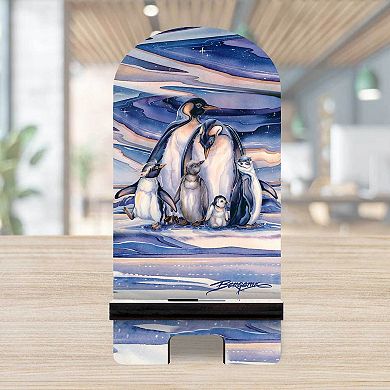 Sno Buddy Like You Cell Phone Stand Wildlife Decor Wood Mobile Holder Organizer