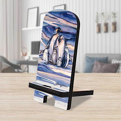 Sno Buddy Like You Cell Phone Stand Wildlife Decor Wood Mobile Holder Organizer