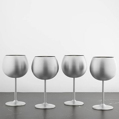 Cambridge 4-pc. Stainless Steel Wine Glass Set