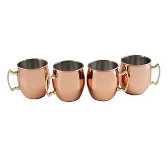 Cambridge 4 pc Copper Moscow Mule Mug Set