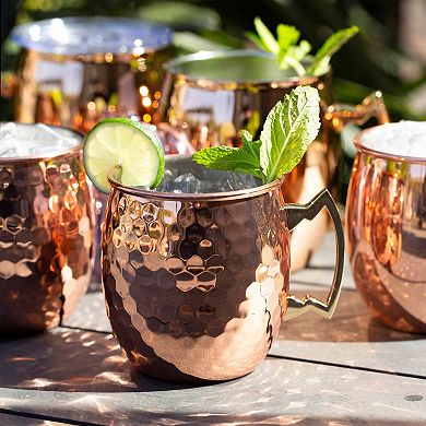 Cambridge 4-pc. Hammered Moscow Mule Mug Set