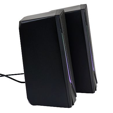 beFree Sound 2.0 Computer LED Gaming Speakers