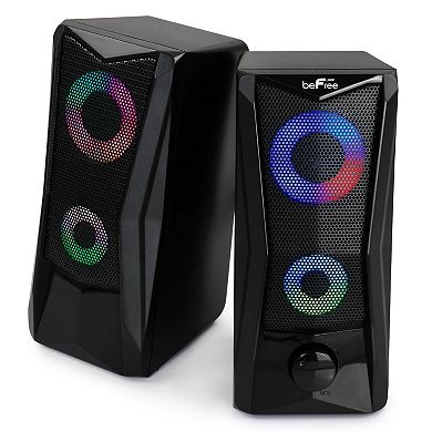 beFree Sound Computer RGB LED Gaming Speakers