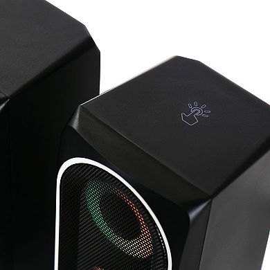 beFree Sound 2.0 Computer Gaming Speakers with LED RGB Lights