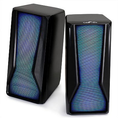 beFree Sound Color LED Dual Gaming Speakers