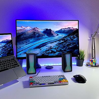 beFree Sound Color LED Dual Gaming Speakers