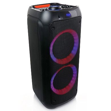 beFree Sound Dual 8 Inch Bluetooth Wireless Portable Party Speaker