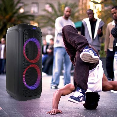 beFree Sound Dual 8 Inch Bluetooth Wireless Portable Party Speaker