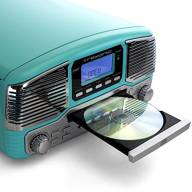 Trexonic Retro Wireless Bluetooth, Record and CD Player
