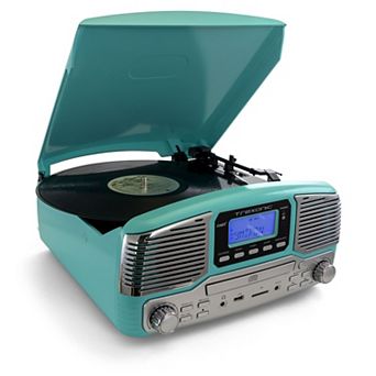 Trexonic Retro Wireless Bluetooth, Record and CD Player