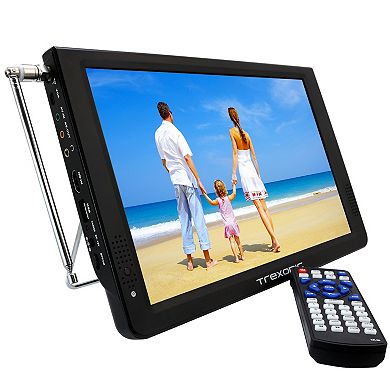 Trexonic 12-in. Ultra Lightweight Rechargeable Widescreen Portable TV