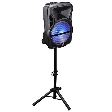 Trexonic Combination 12-in. Bluetooth Portable Speaker & Tripod Stand