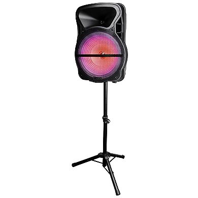 Trexonic Combination 15-in. Bluetooth Portable Speaker & Tripod Stand