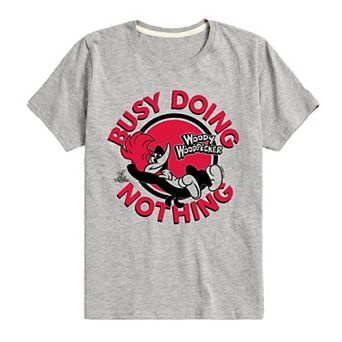 Boys 8-20 Woody Woodpecker Busy Doing Nothing Graphic Tee