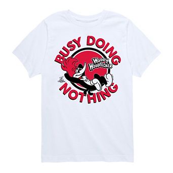 Boys 8-20 Woody Woodpecker Busy Doing Nothing Graphic Tee