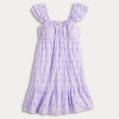 Juniors' SO® Flutter Shoulders Babydoll Mini Dress