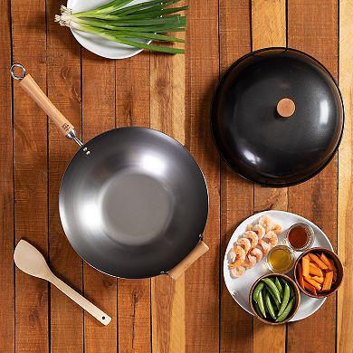 Joyce Chen 4-pc. 14-in. Carbon Steel Wok Set