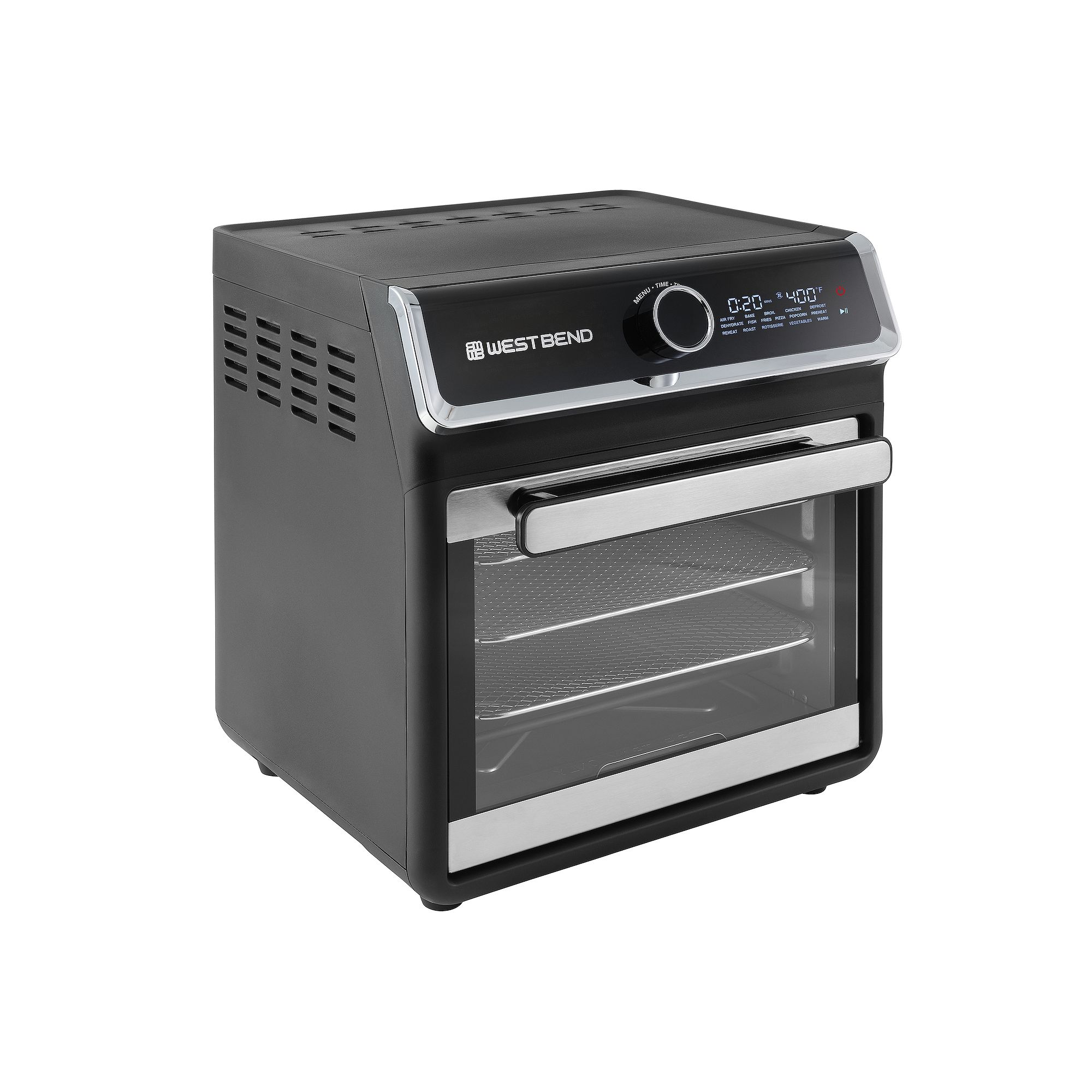 West Bend 15-qt Air Fryer Oven with 16 Presets, Black