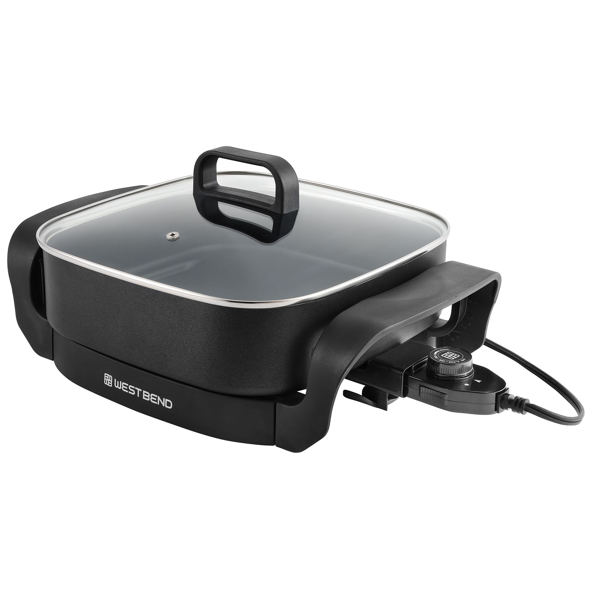 West Bend 12-in. Nonstick Electric Skillet, Black