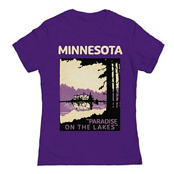 Juniors' Minnesota Black Graphic Tee