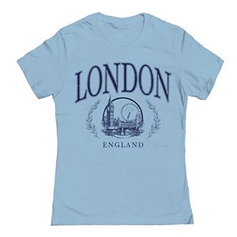 Juniors' London Blue Graphic Tee