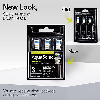 AquaSonic ProFlex 3-pk. Replacement Brush Heads