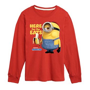 Boys 8-20 Despicable Me Here For The Eats Long Sleeve Graphic Tee