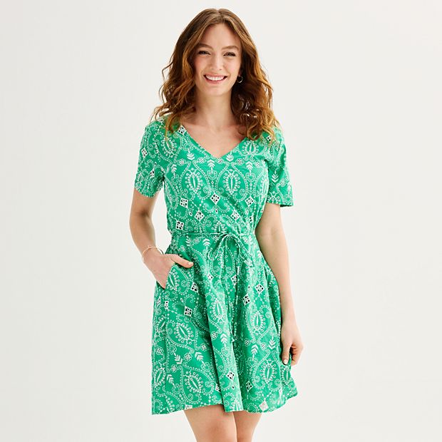 Women's Draper James Short Sleeve Embroidered Dress