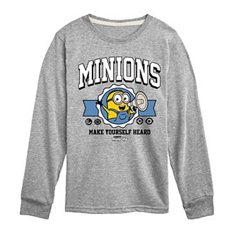 Boys 8-20 Despicable Me Minions Collegiate Long Sleeve Graphic Tee