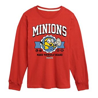 Boys 8-20 Despicable Me Minions Collegiate Long Sleeve Graphic Tee
