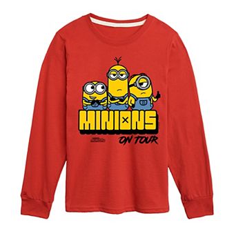 Boys 8-20 Despicable Me Minions On Tour Long Sleeve Graphic Tee
